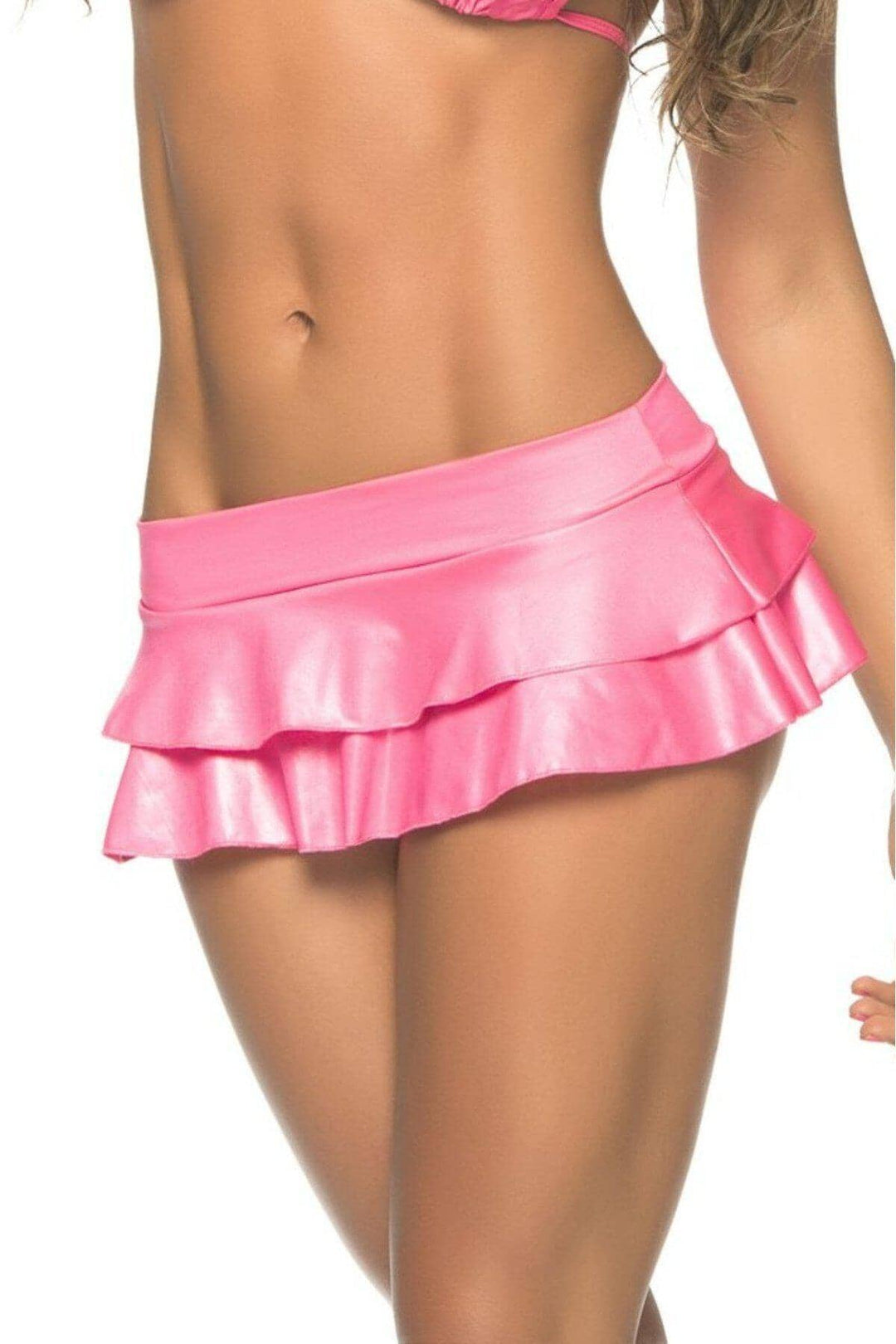 Double Layered Rufle Skirt | White-Mapale-SEXYSHOES.COM