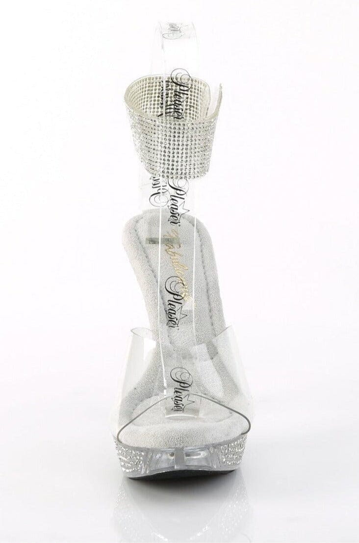 Pleaser Brand SS ELEGANT 442 Clear Vinyl Sandal in Clear Vinyl