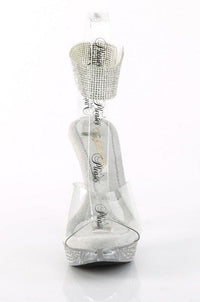 Pleaser Brand SS ELEGANT 442 Clear Vinyl Sandal in Clear Vinyl