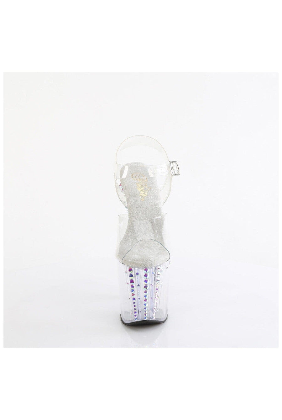 Pleaser Brand SS ENCHANT 708RS 02 Clear Vinyl Sandal in Clear Vinyl