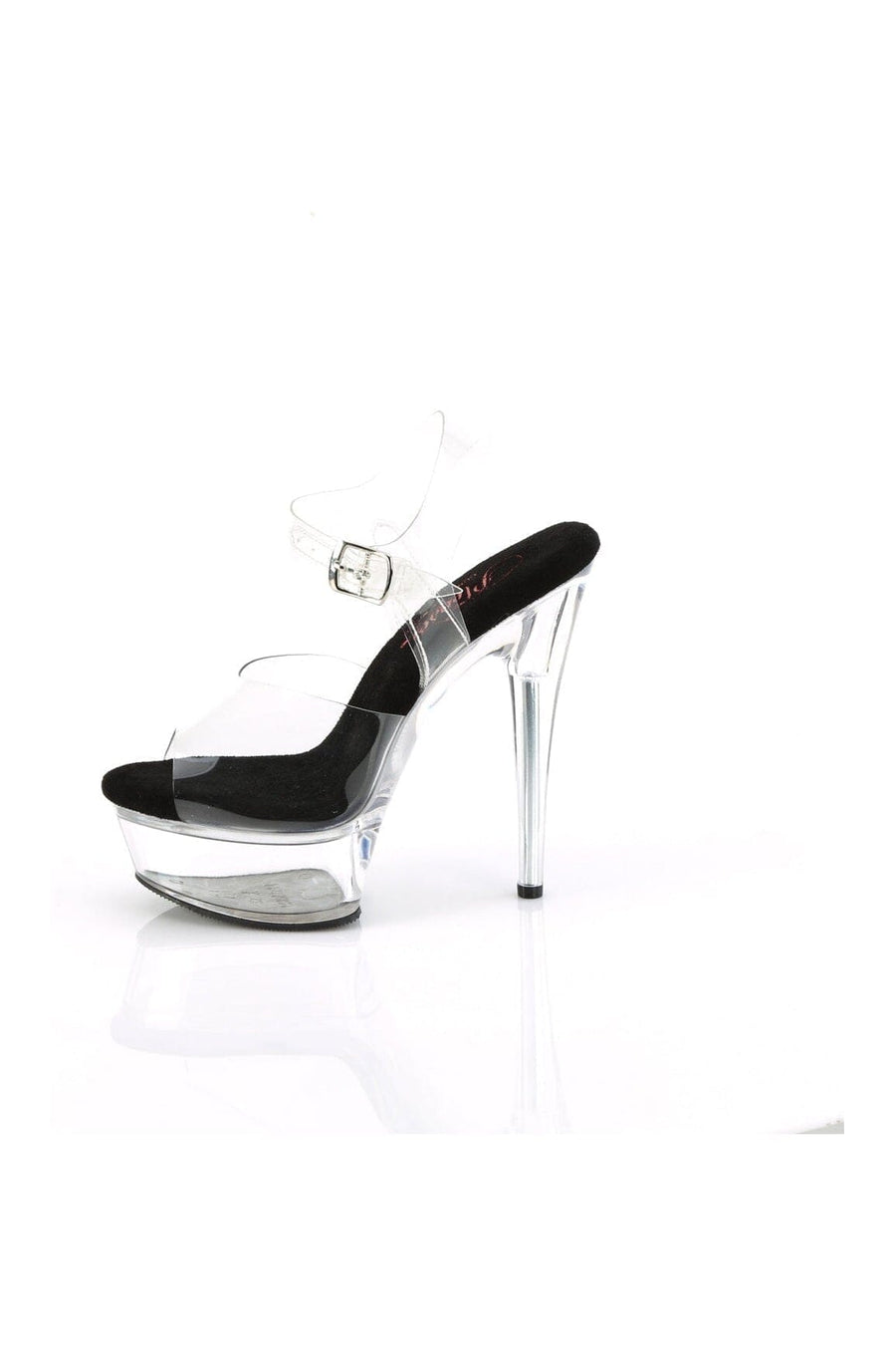 Pleaser Brand SS EXCITE 608 Clear Vinyl Sandal in Clear Vinyl