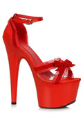 SS-Ellie 709-SCARLET 7" Lace And Velvet Sandal