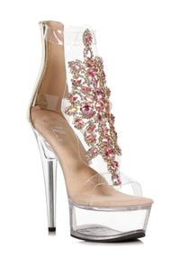 Ellie Brand SS Ellie Shoes 609 LARA Stiletto With Rhinestone Upper in Gold Faux Leather from SexyShoes.com