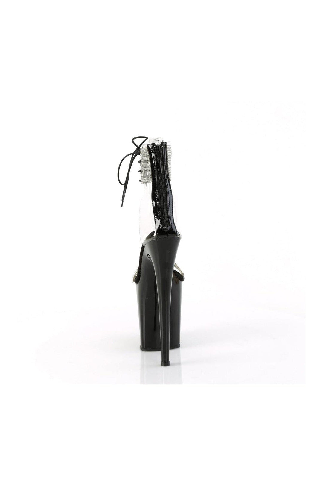 Pleaser FLAMINGO-827RS Clear Vinyl Sandal in Clear Vinyl