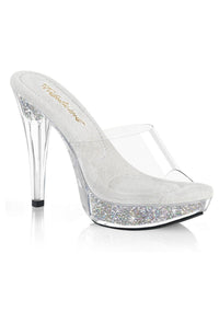 Fabulicious  COCKTAIL-501RSI Slide in Clear Vinyl from SexyShoes.com