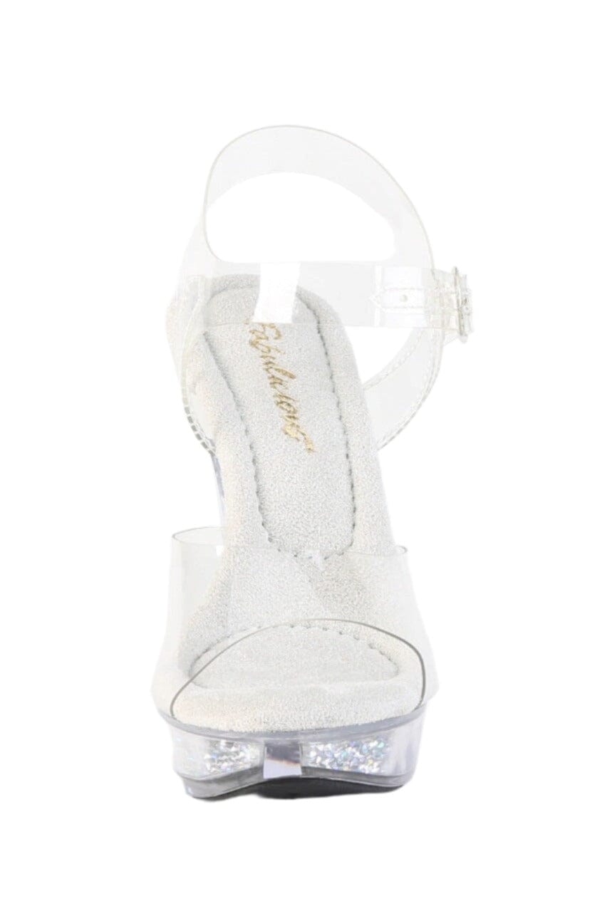 Fabulicious  COCKTAIL-508RSI Sandal in Clear Vinyl