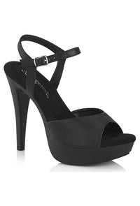 Fabulicious  COCKTAIL-509 Sandal in Black Faux Leather from SexyShoes.com