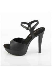 Fabulicious  COCKTAIL-509 Sandal in Black Faux Leather