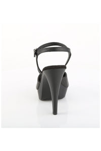 Fabulicious  COCKTAIL-509 Sandal in Black Faux Leather