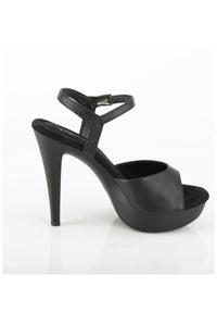 Fabulicious  COCKTAIL-509 Sandal in Black Faux Leather