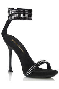 Pleaser Brand SS Fabulicious CUPID 440 Sandal in Black Faux Leather from SexyShoes.com