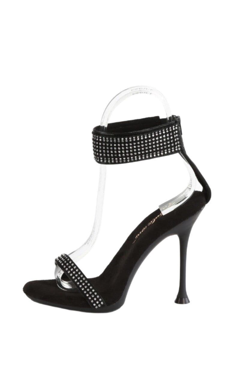 Fabulicious  CUPID-440 Sandal in Black Faux Leather