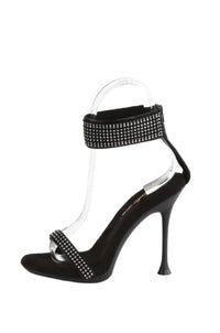 Fabulicious  CUPID-440 Sandal in Black Faux Leather