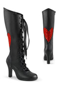 SS-GLAM-243 Black Vegan Leather Knee Boot