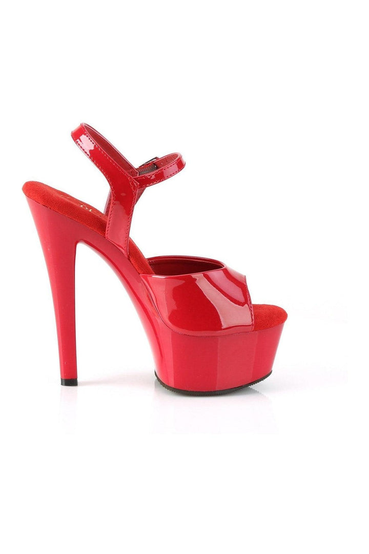 GLEAM-609 Sandal | Red Patent-Sandals-Pleaser-SEXYSHOES.COM