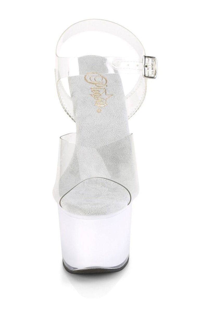 ILLUMINATOR-708 Stripper Sandal | Clear Vinyl-Pleaser