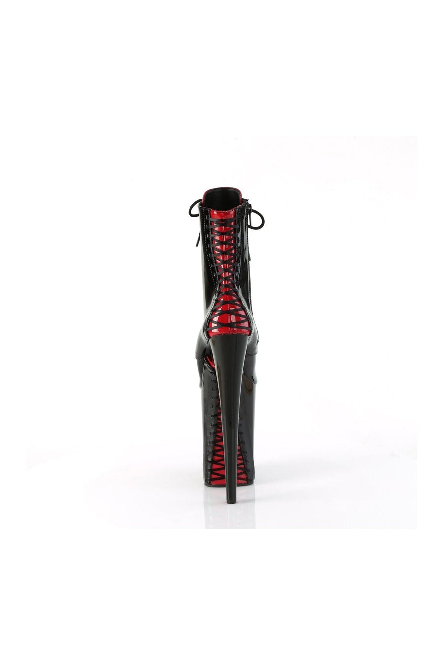 INFINITY-1020FH Black Patent Ankle Boot-Ankle Boots-Pleaser-SEXYSHOES.COM