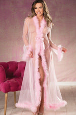 SS-Long Robe Tricot & Marabou