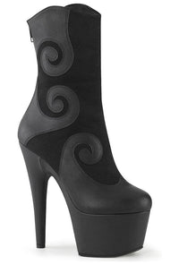 Pleaser Brand SS Pleaser ADORE 1034 Ankle Boot in Black Faux Leather from SexyShoes.com