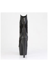 Pleaser  ADORE-1034 Ankle Boot in Black Faux Leather