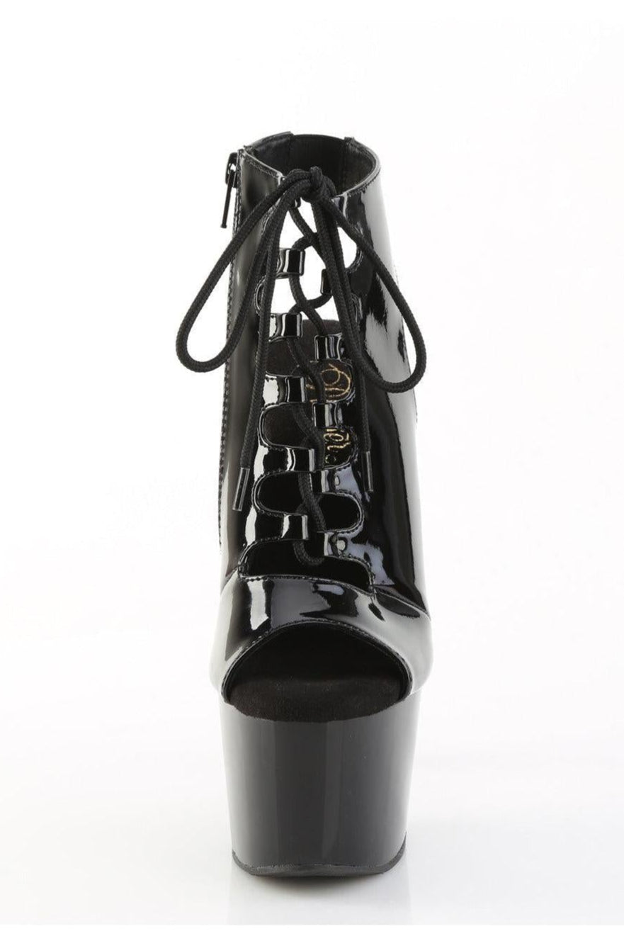 Pleaser  ADORE-700-20 Ankle Boot in Black Patent