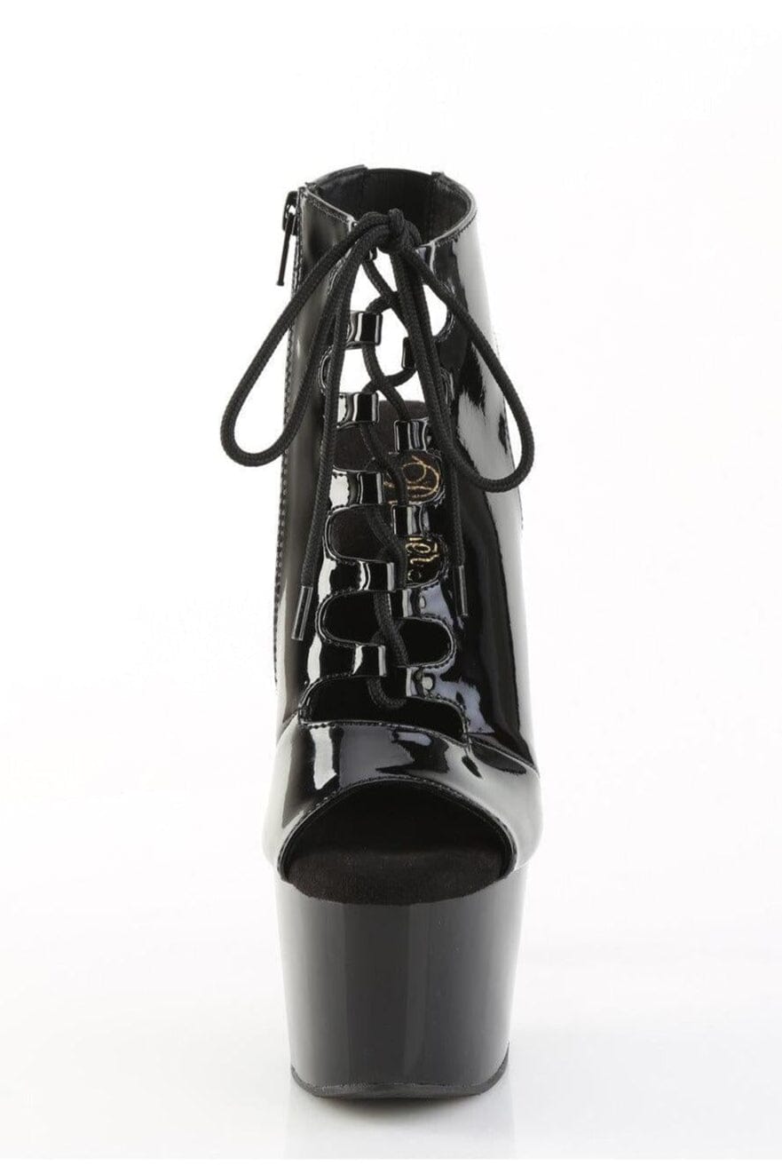 Pleaser  ADORE-700-20 Ankle Boot in Black Patent