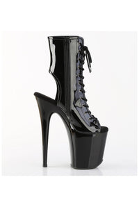 Pleaser  FLAMINGO-1016 Ankle Boot in Black Patent