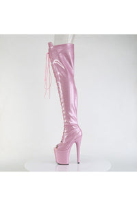Pleaser  FLAMINGO-3021GP Thigh Boot in Pink Patent