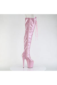 Pleaser  FLAMINGO-3021GP Thigh Boot in Pink Patent