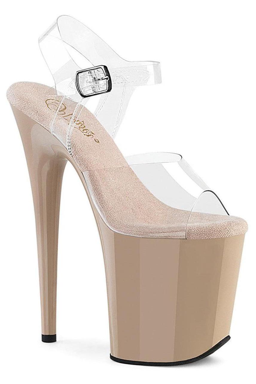 Pleaser  FLAMINGO-808 Sandal in Clear Vinyl from SexyShoes.com