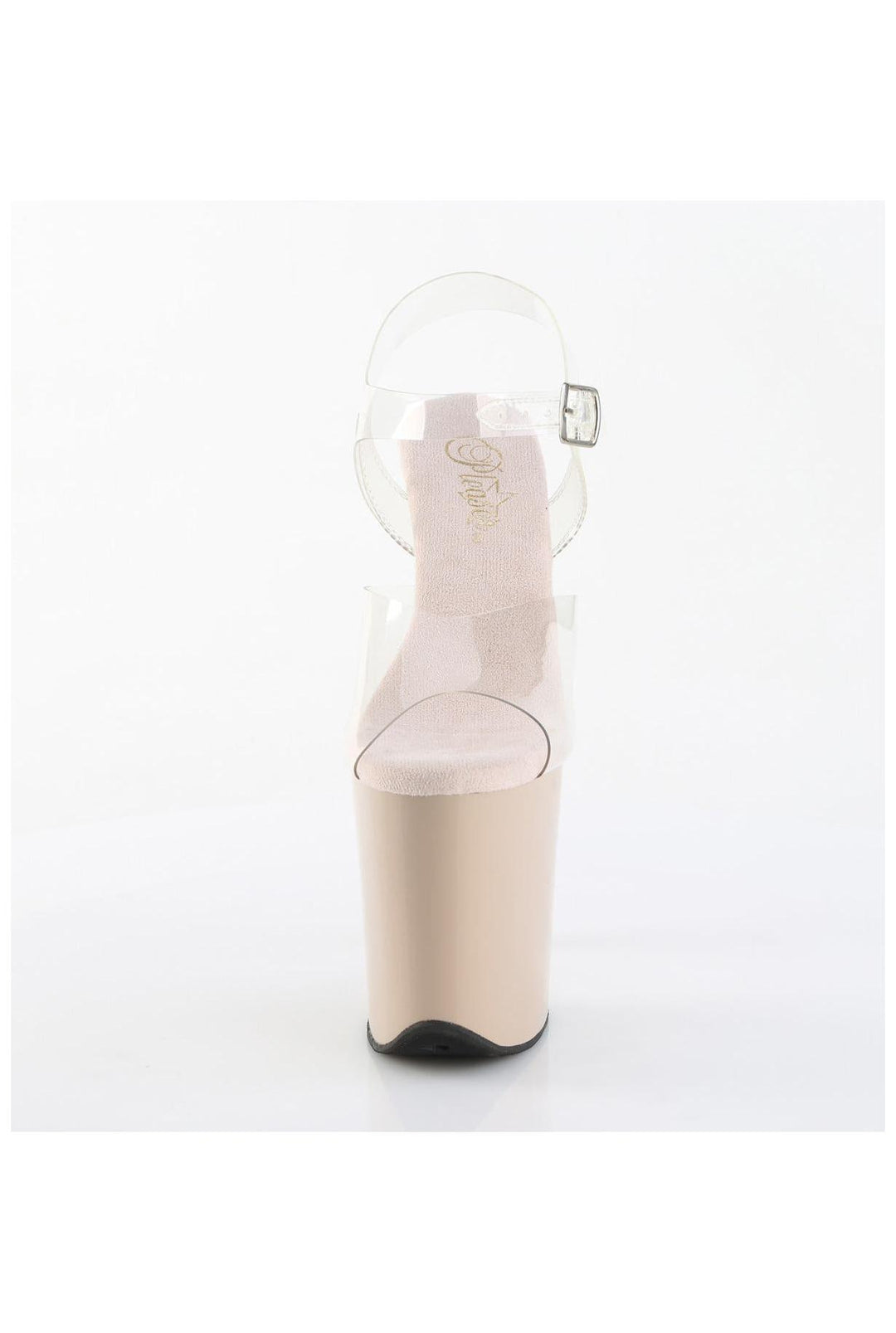 Pleaser  FLAMINGO-808 Sandal in Clear Vinyl
