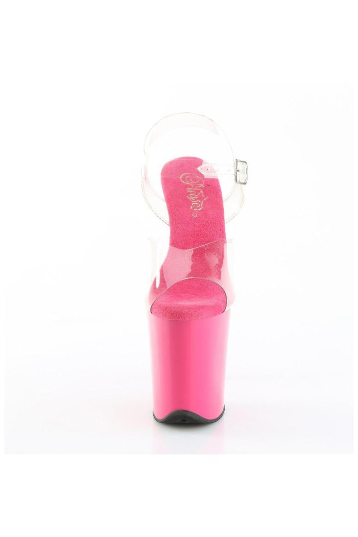 Pleaser  FLAMINGO-808 Sandal in Clear Vinyl