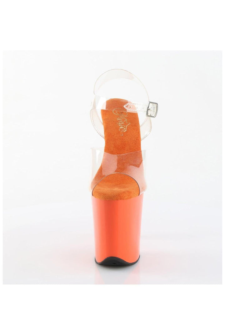 Pleaser  FLAMINGO-808 Sandal in Clear Vinyl