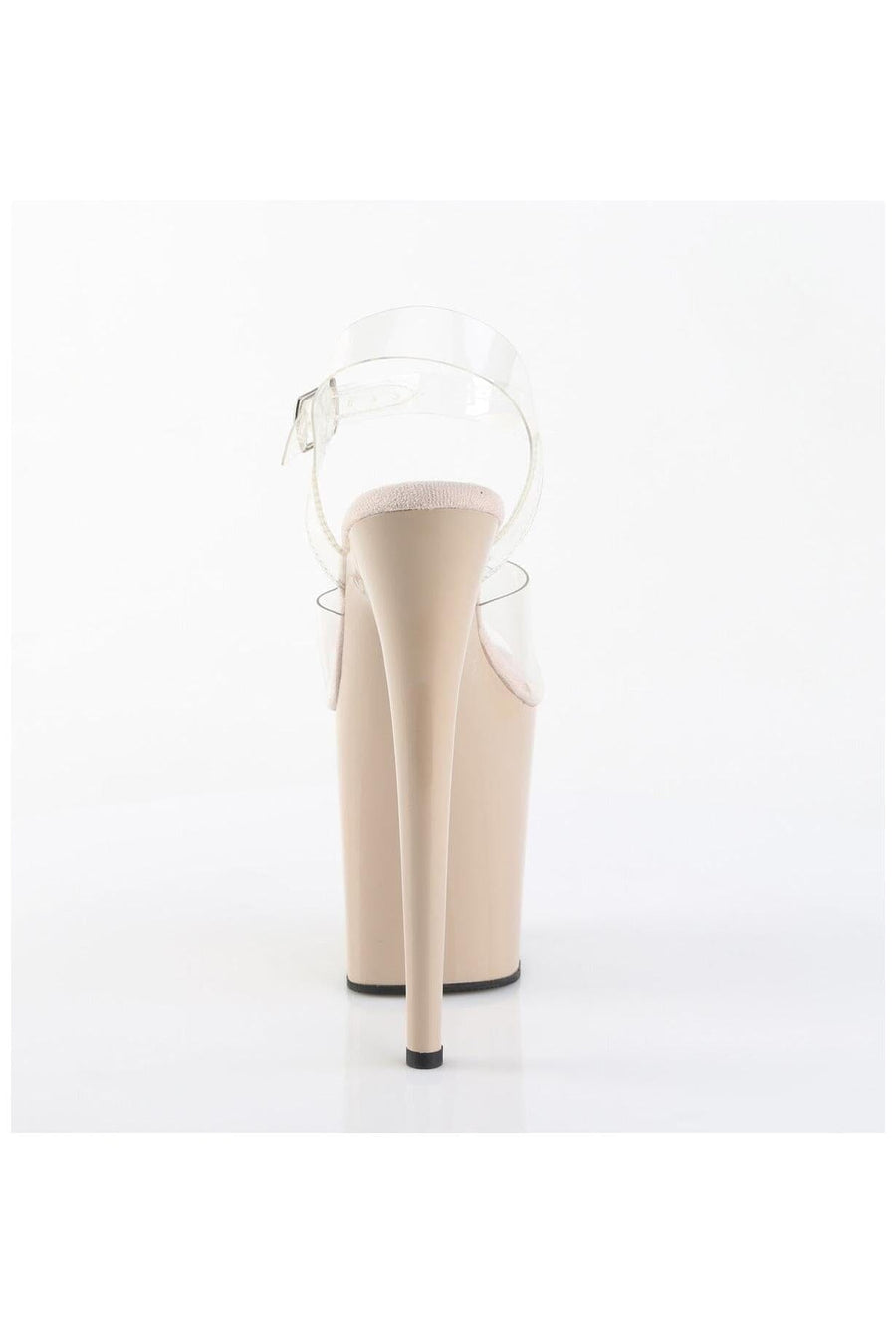 Pleaser  FLAMINGO-808 Sandal in Clear Vinyl