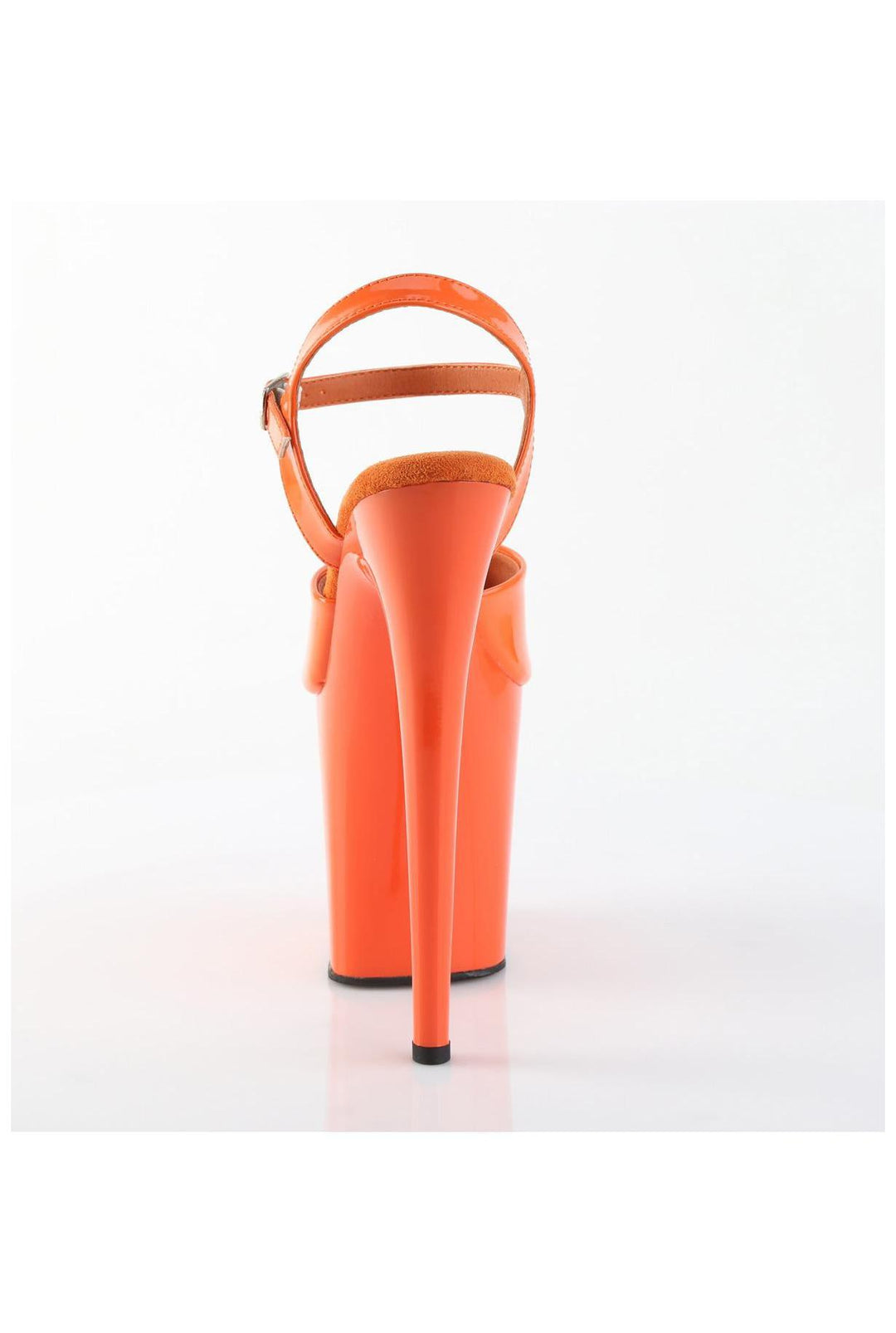 Pleaser  FLAMINGO-809 Sandal in Orange Patent