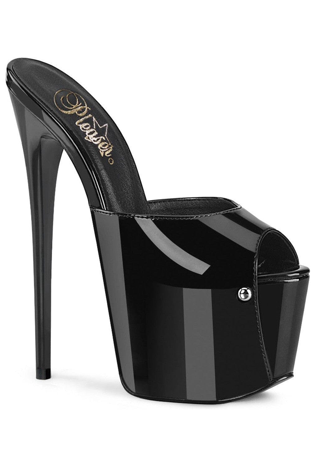 Pleaser Brand SS Pleaser JUBILANT 01 Slide in Black Patent from SexyShoes.com