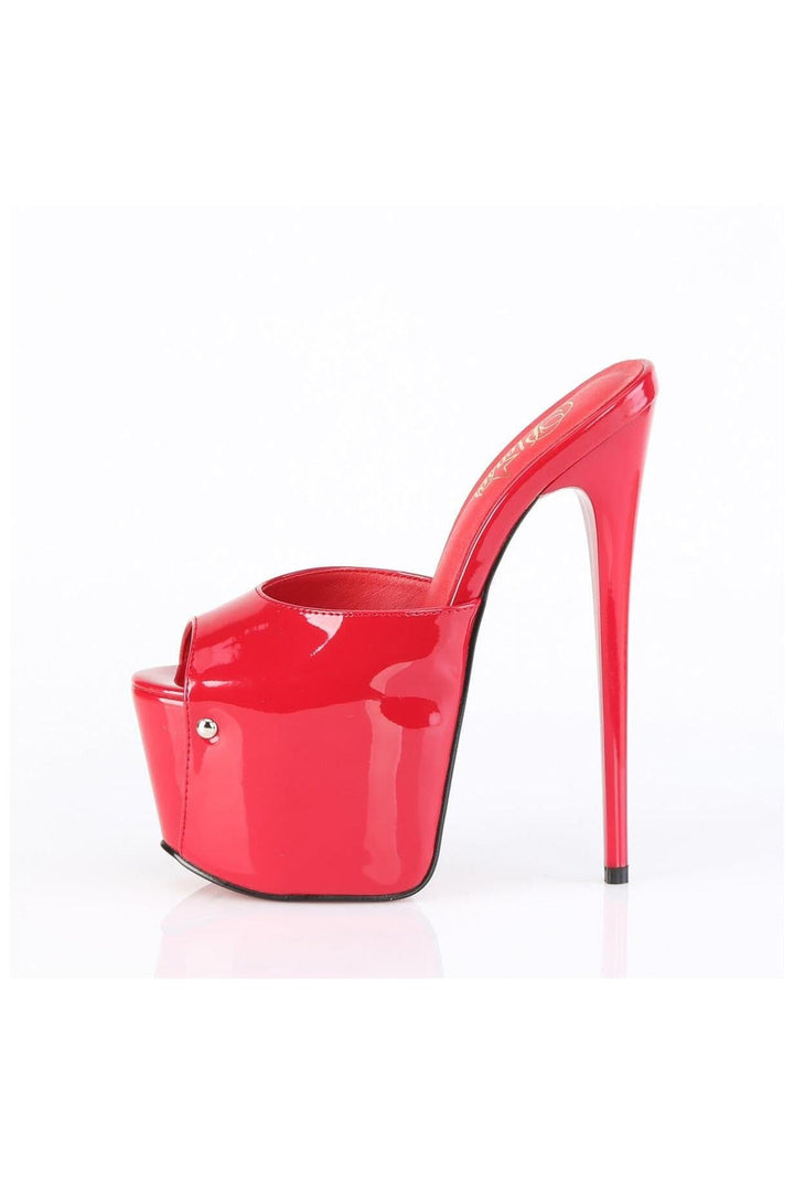 Pleaser  JUBILANT-01 Slide in Red Patent