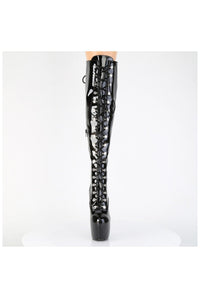 Pleaser  JUBILANT-3012 Thigh Boot in Black Patent