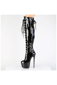 Pleaser  JUBILANT-3012 Thigh Boot in Black Patent