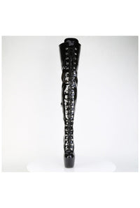 Pleaser  JUBILANT-4012 Thigh Boot in Black Patent