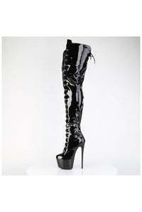 Pleaser  JUBILANT-4012 Thigh Boot in Black Patent
