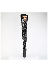 Pleaser  JUBILANT-4012 Thigh Boot in Black Patent