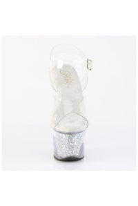 Pleaser  SKY-308RSI Sandal in Clear Vinyl