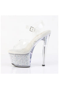 Pleaser  SKY-308RSI Sandal in Clear Vinyl