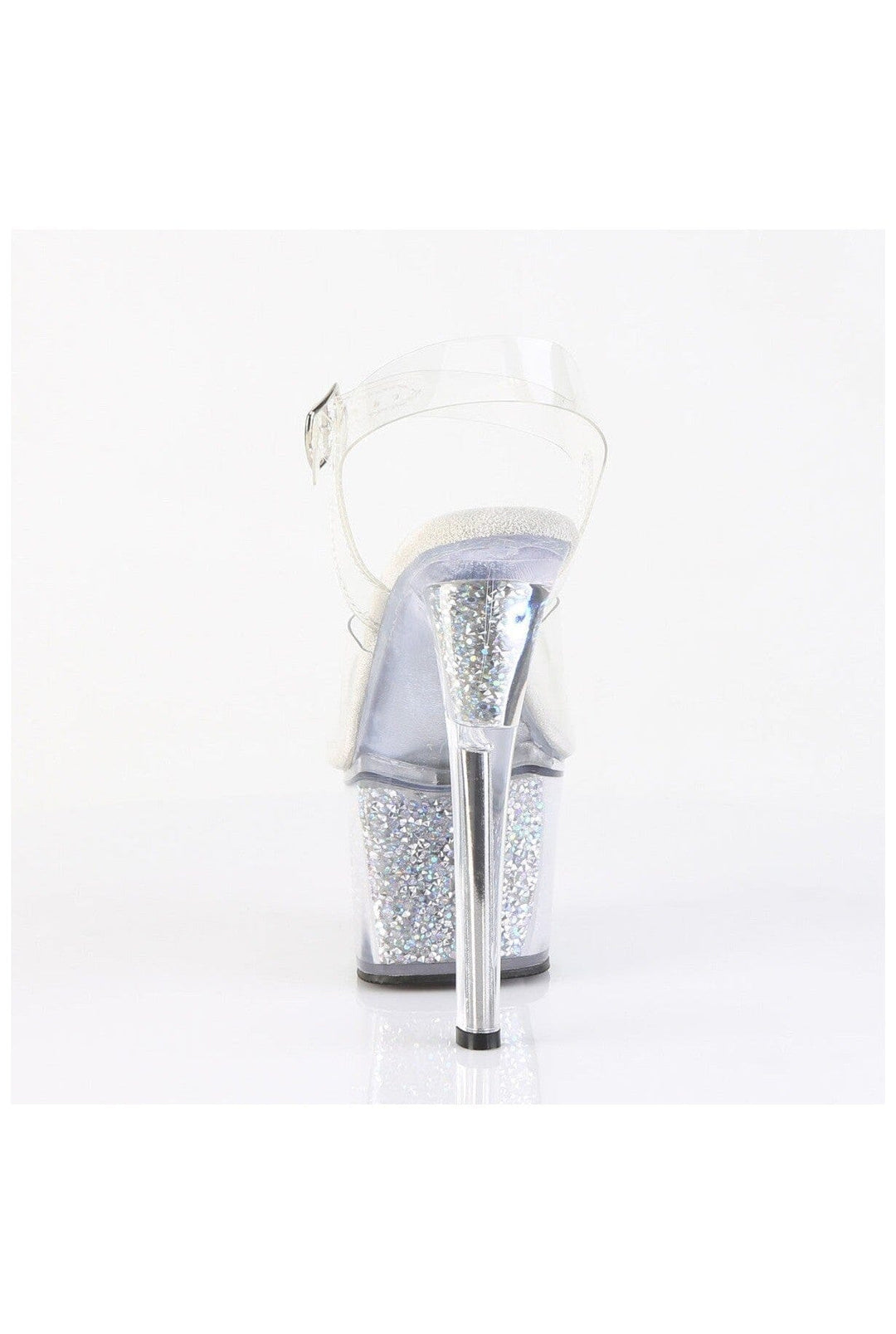 Pleaser  SKY-308RSI Sandal in Clear Vinyl