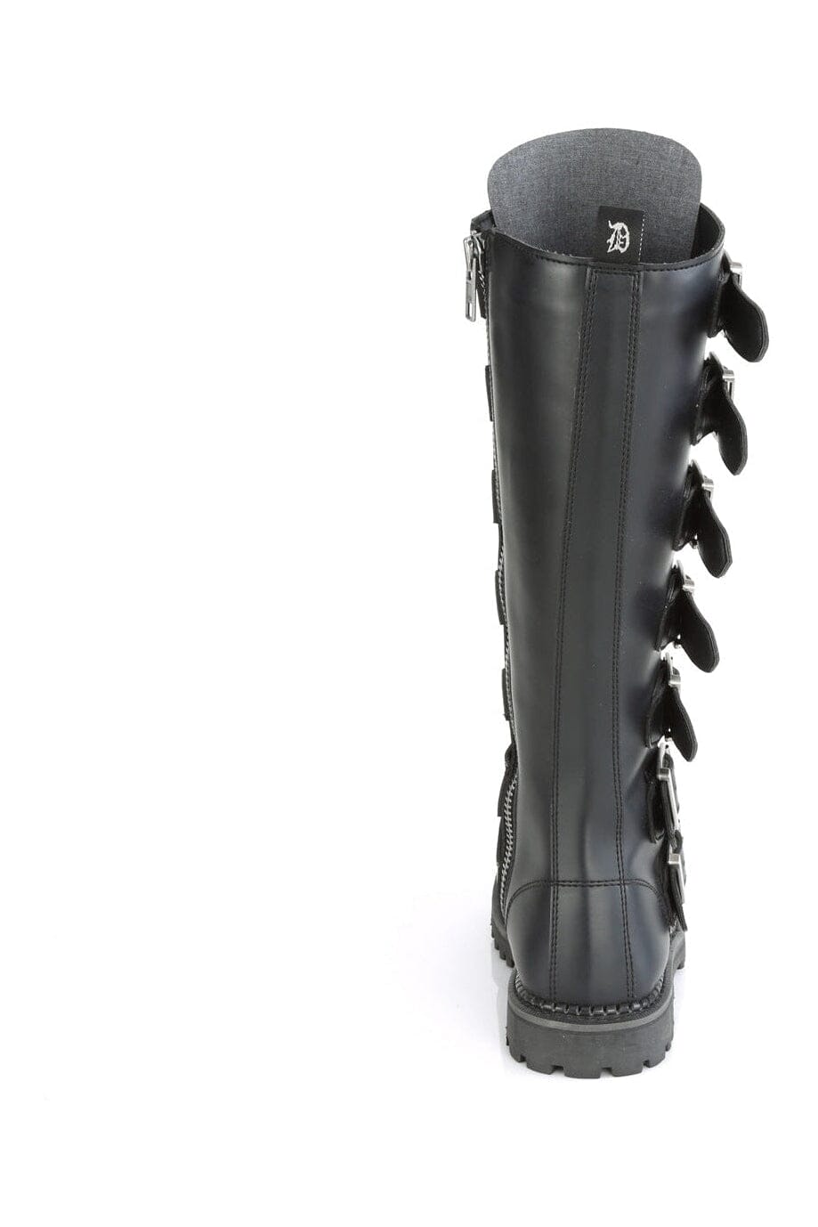 RIOT-21MP Black Vegan Leather Knee Boot-Knee Boots-Demonia-SEXYSHOES.COM