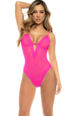 SS-Radiant Color Transparent Mesh Bodysuit