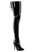 SEDUCE-4000SLT Black Faux Leather Thigh Boot
