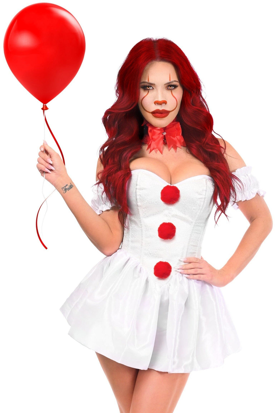 Top Drawer 3 PC Killer Clown Corset Costume 6X Top Drawer 3 PC Killer Clown Corset Costume 6X