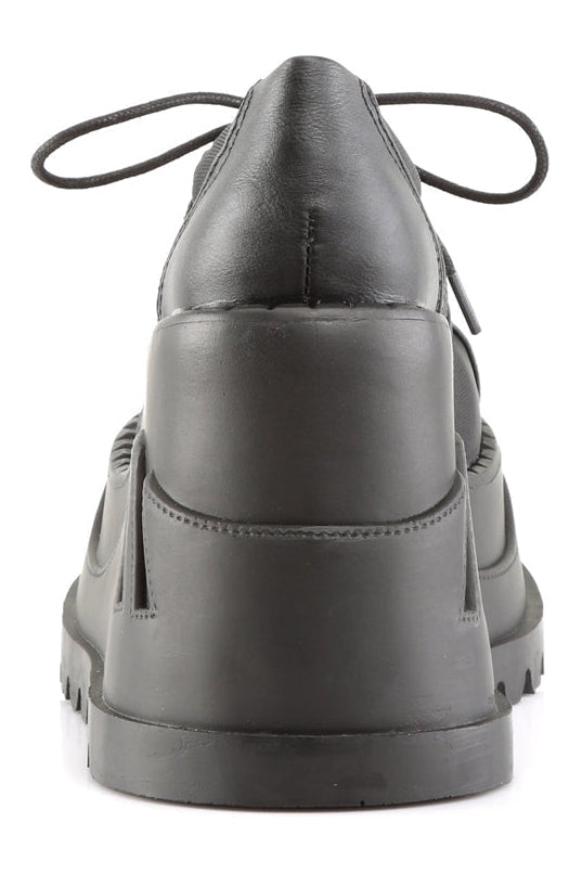 STOMP-08 Black Vegan Leather Cyber Shoe